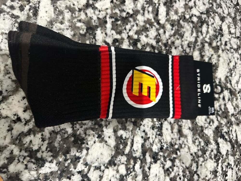 Strideline Estes Express Lines Mens Mid Calf Socks Size M/L